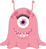 Pink cyclops alien